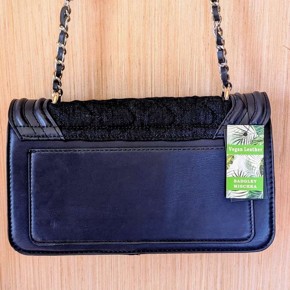 Elegant Blue Denim Quilted Women's Crossbody Bag - Picture 4 of 9